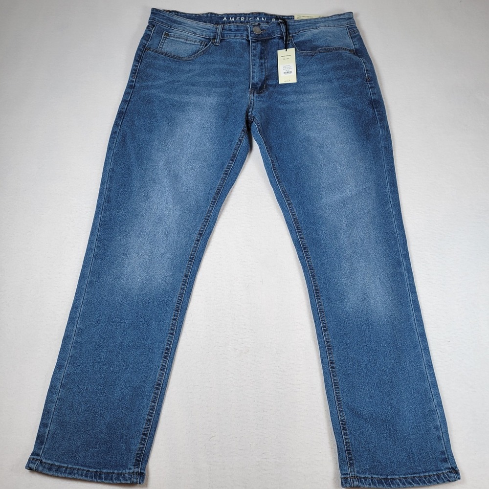 American Rag Mens Raymond 36x30 Comfort Stretch Slim Fit Canton‎ Blue Jeans NWT
